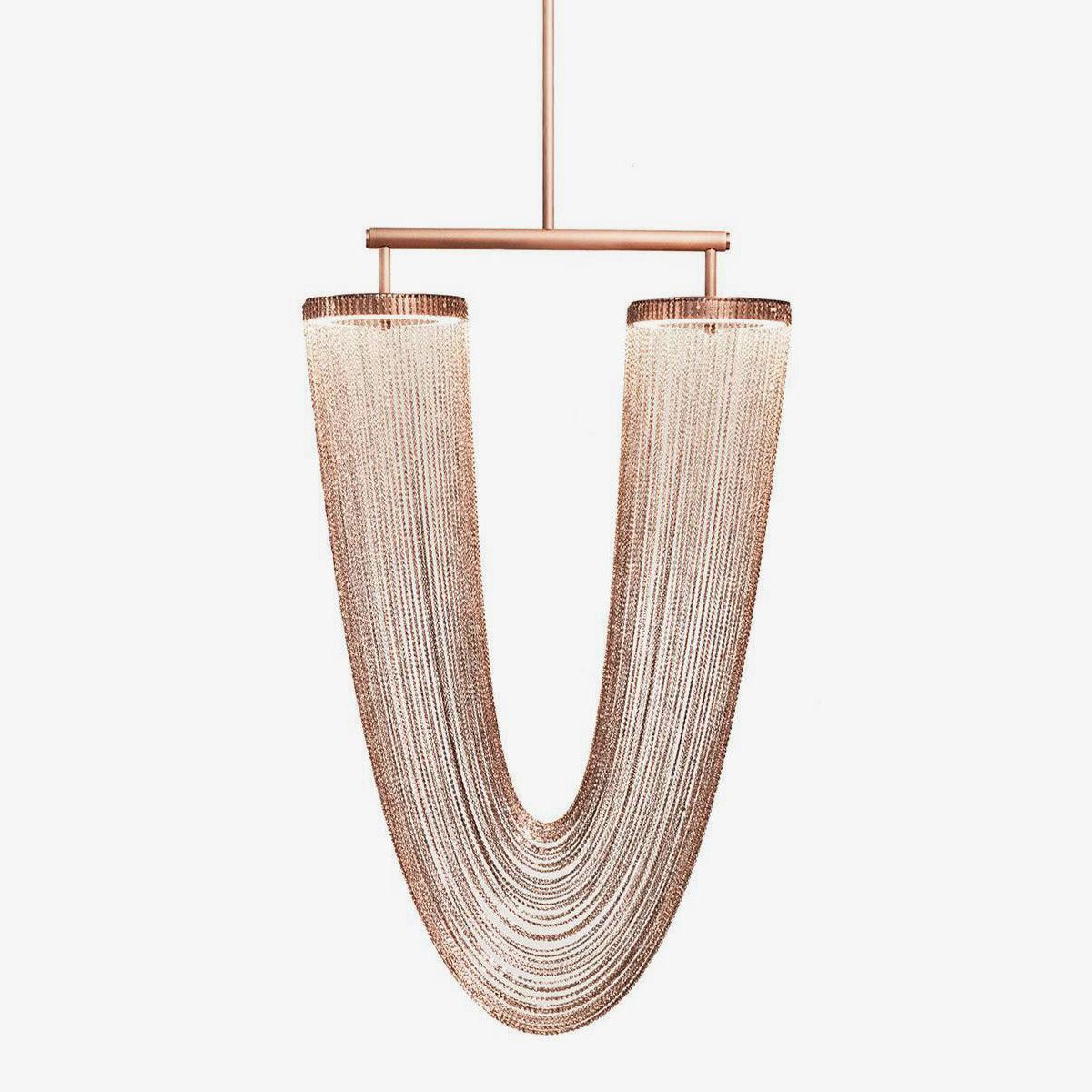 Apsht Pendant Light Copper Chain Sculptural Modern