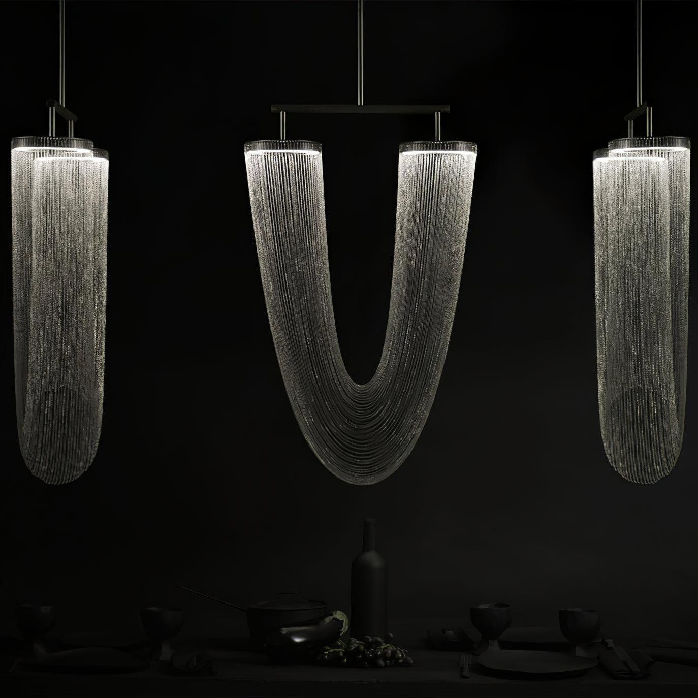 Apsht Pendant Light Copper Chain Sculptural Modern