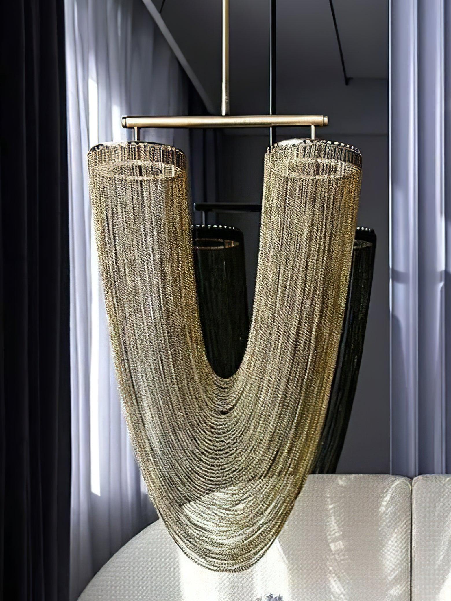 Apsht Pendant Light Copper Chain Sculptural Modern