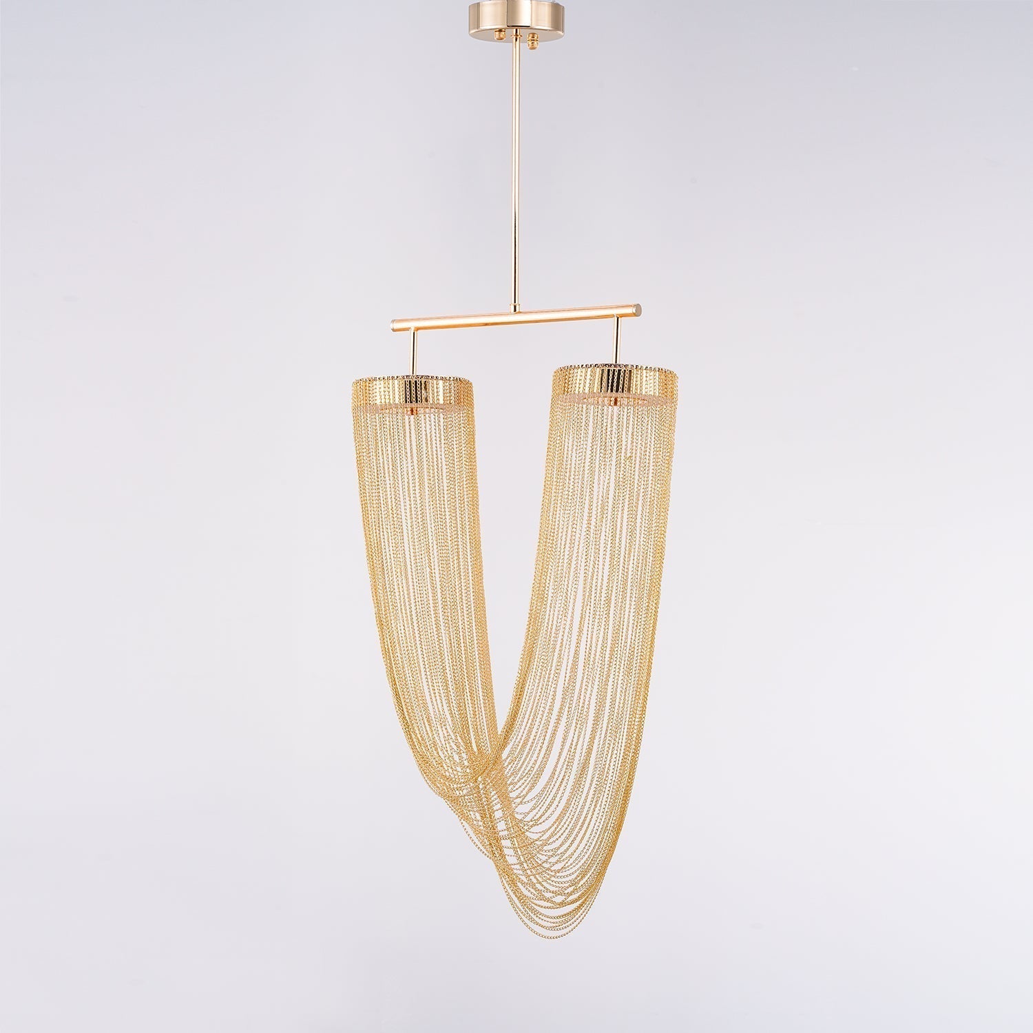 Apsht Pendant Light Copper Chain Sculptural Modern
