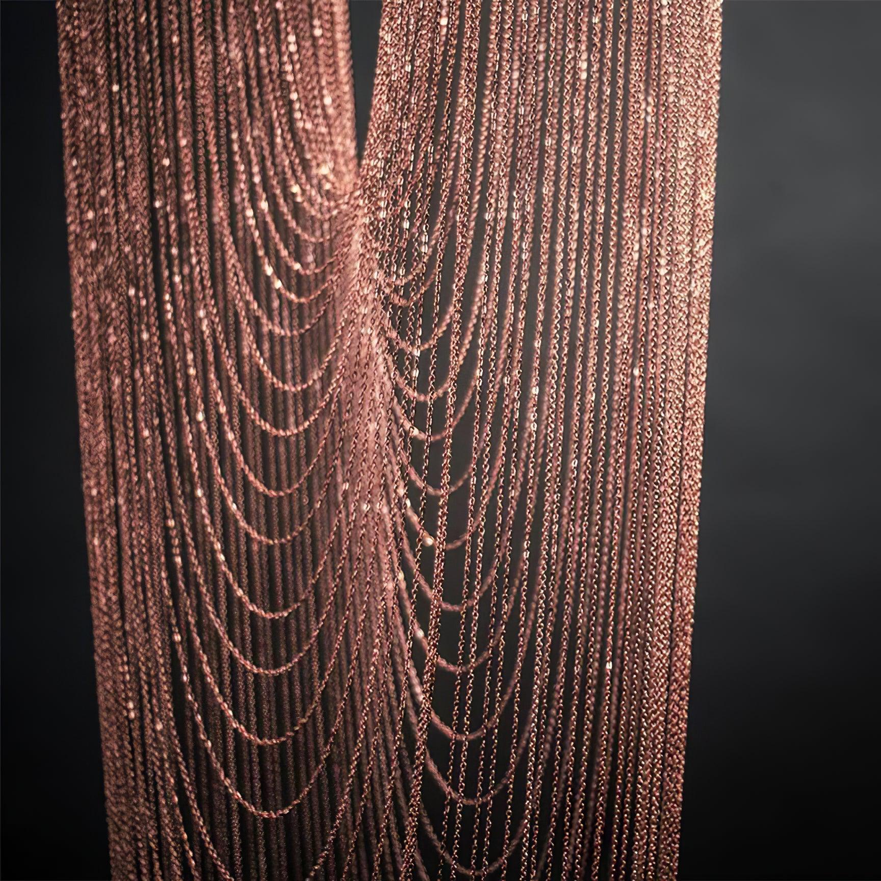 Apsht Pendant Light Copper Chain Sculptural Modern