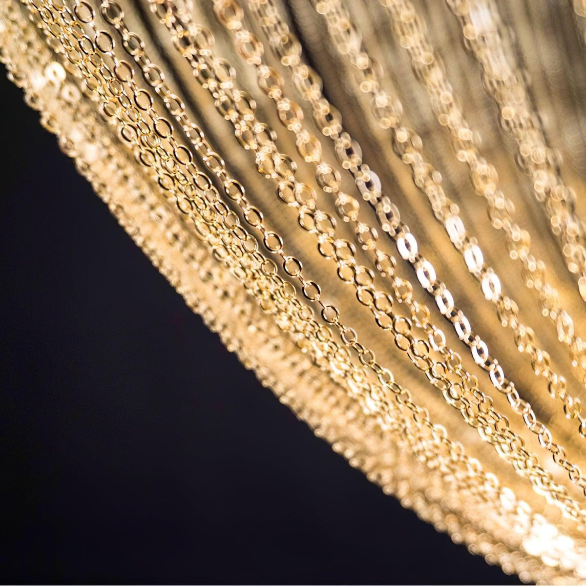 Apsht Pendant Light Copper Chain Sculptural Modern