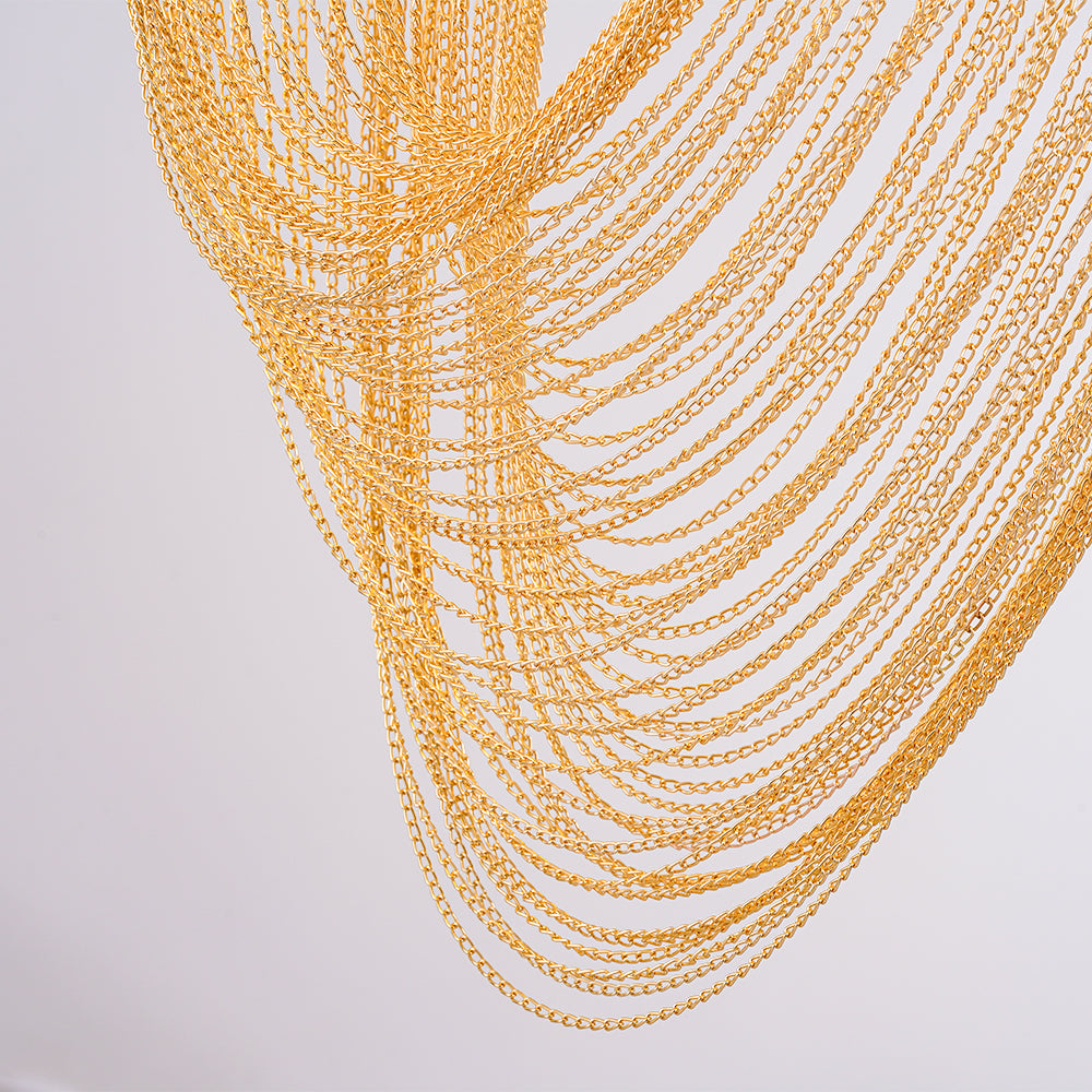 Apsht Pendant Light Copper Chain Sculptural Modern