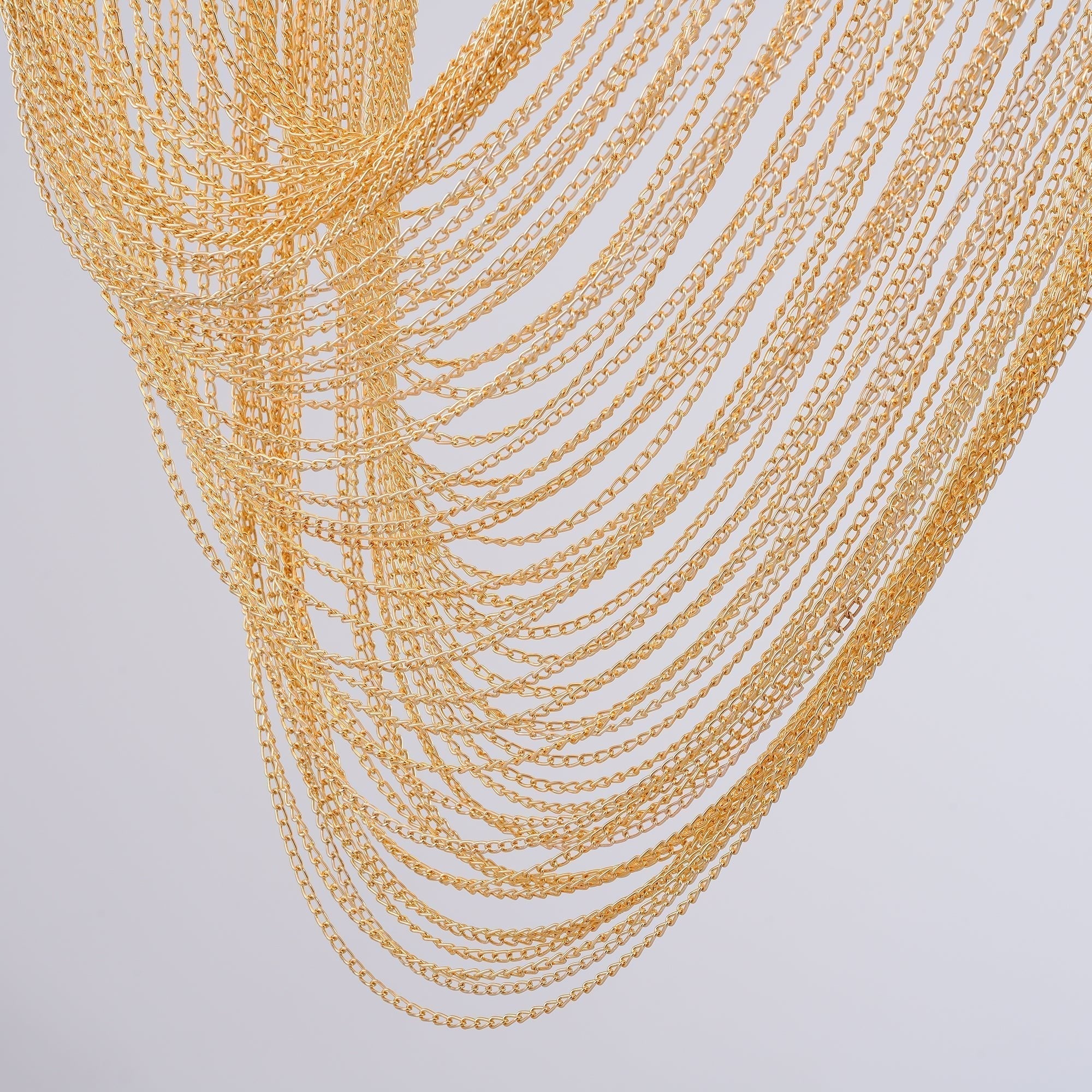 Apsht Pendant Light Copper Chain Sculptural Modern