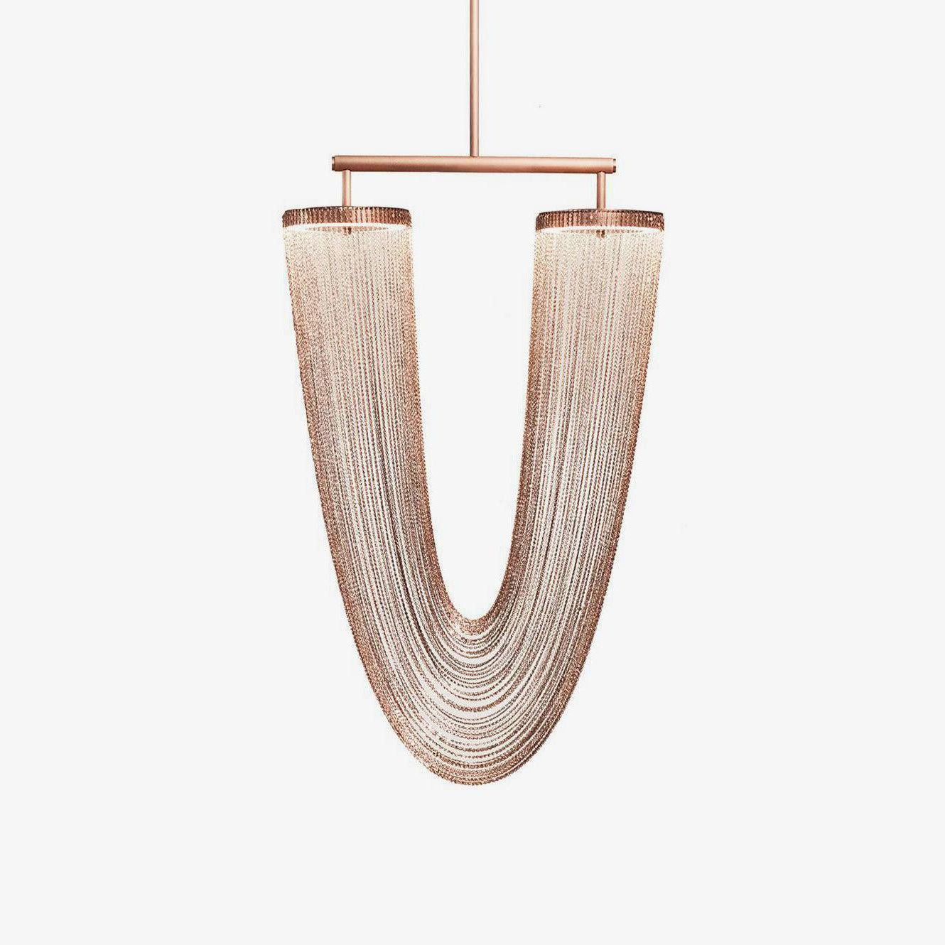Apsht Pendant Light Copper Chain Sculptural Modern