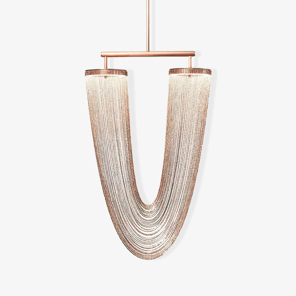 Apsht Pendant Light Copper Chain Sculptural Modern