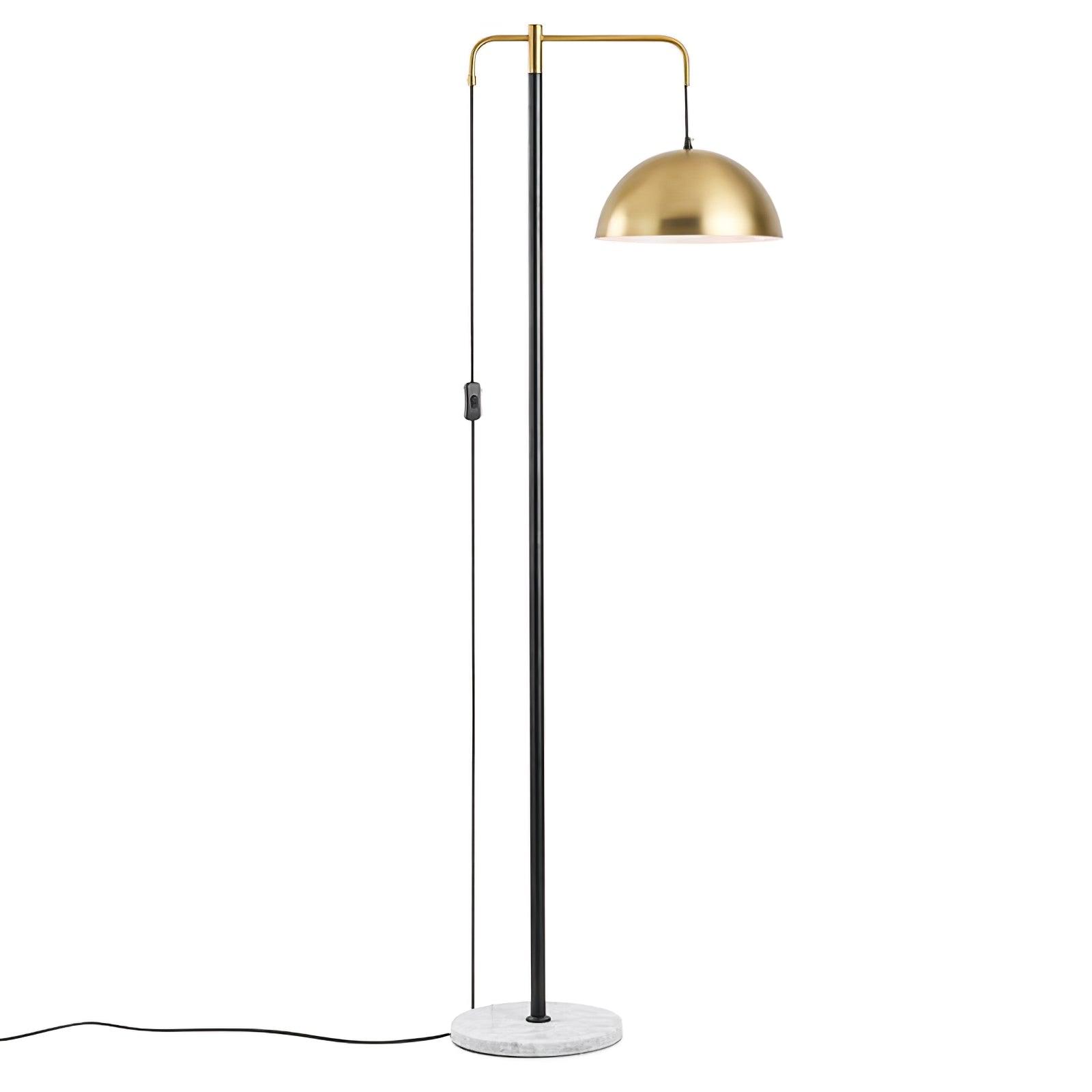 Lumirette Brass Arc Floor Lamp