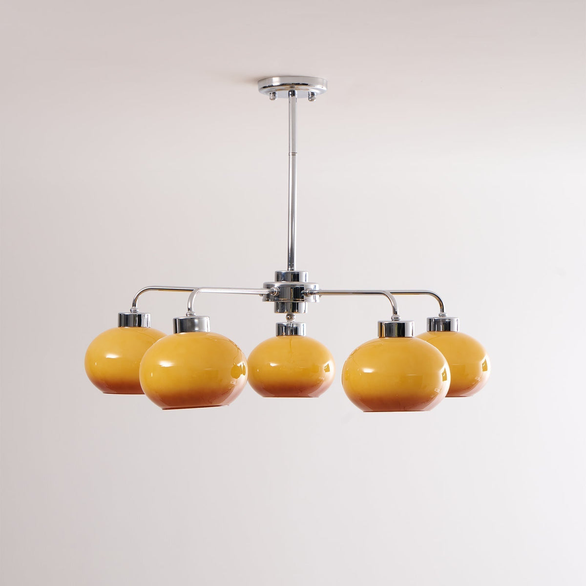 Liorenira Chandelier Glass Chrome Geometric Retro