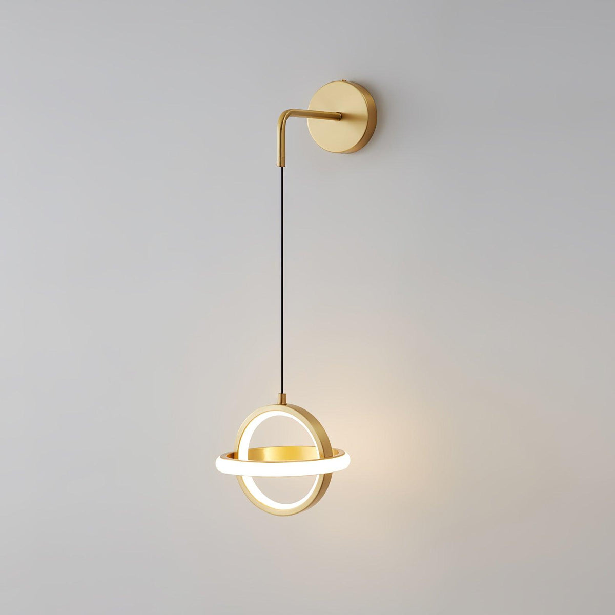 Vivianne Modern Minimalist Oval Brass Wall Light