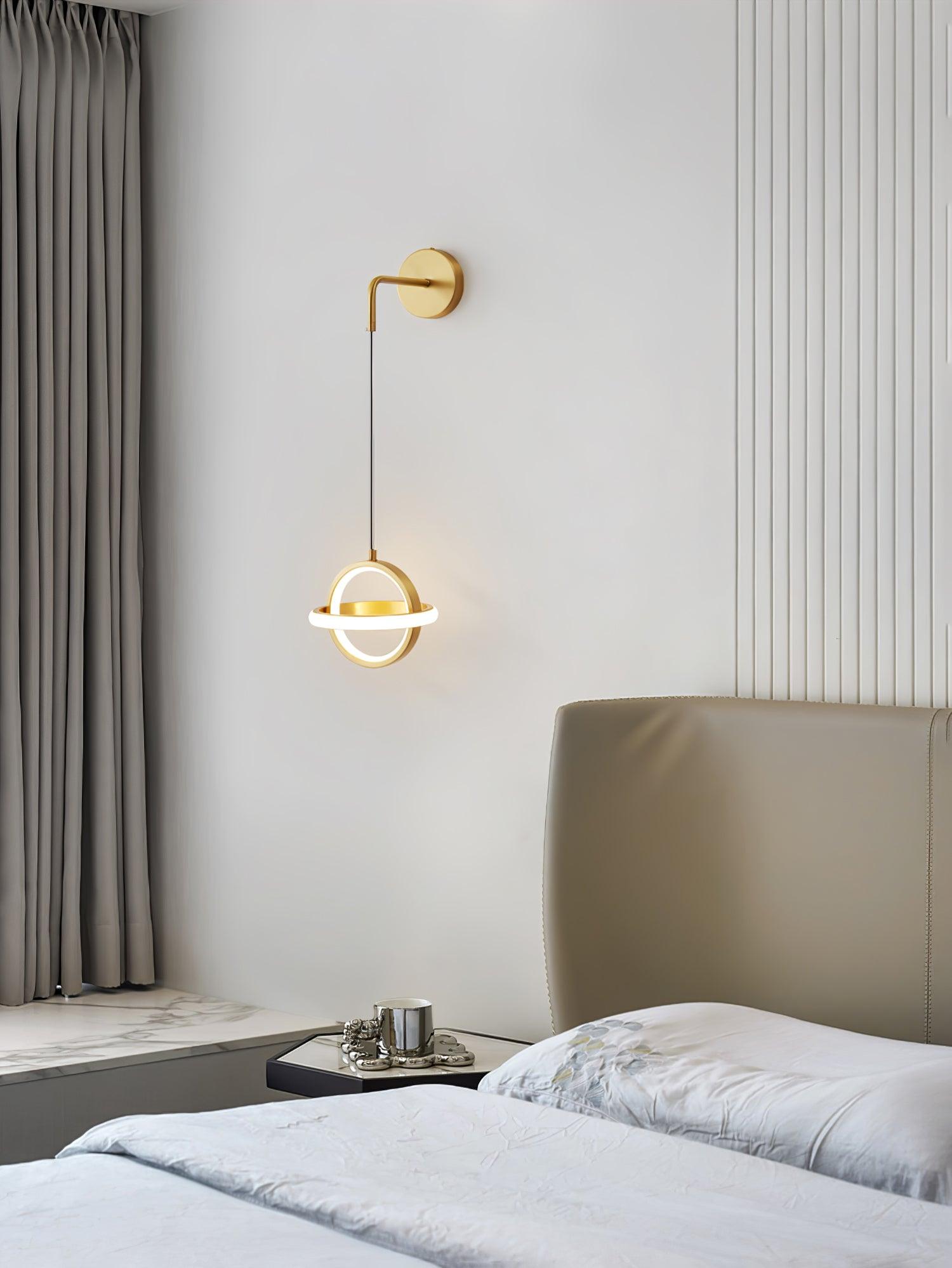 Vivianne Modern Minimalist Oval Brass Wall Light