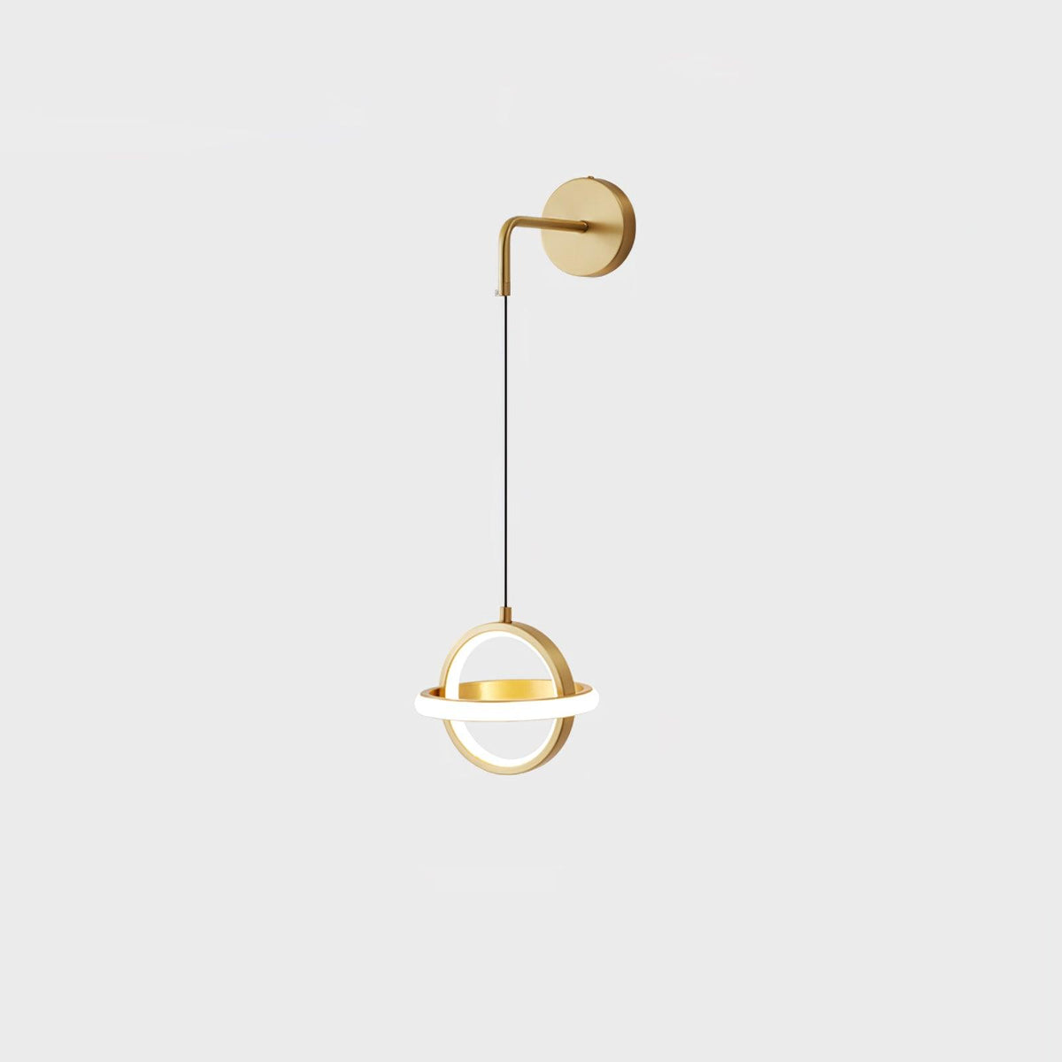 Vivianne Modern Minimalist Oval Brass Wall Light