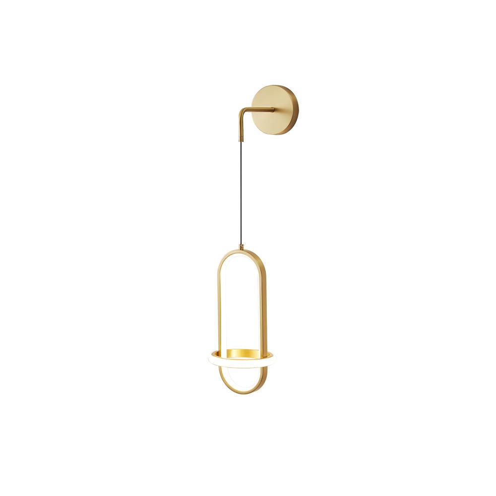 Vivianne Modern Minimalist Oval Brass Wall Light