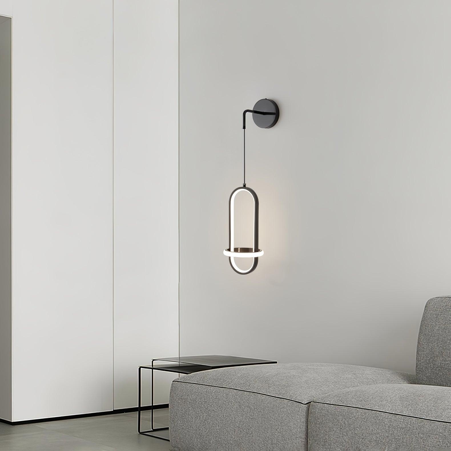 Vivianne Modern Minimalist Oval Brass Wall Light