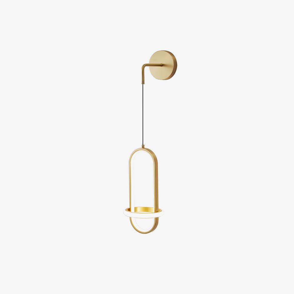 Vivianne Modern Minimalist Oval Brass Wall Light