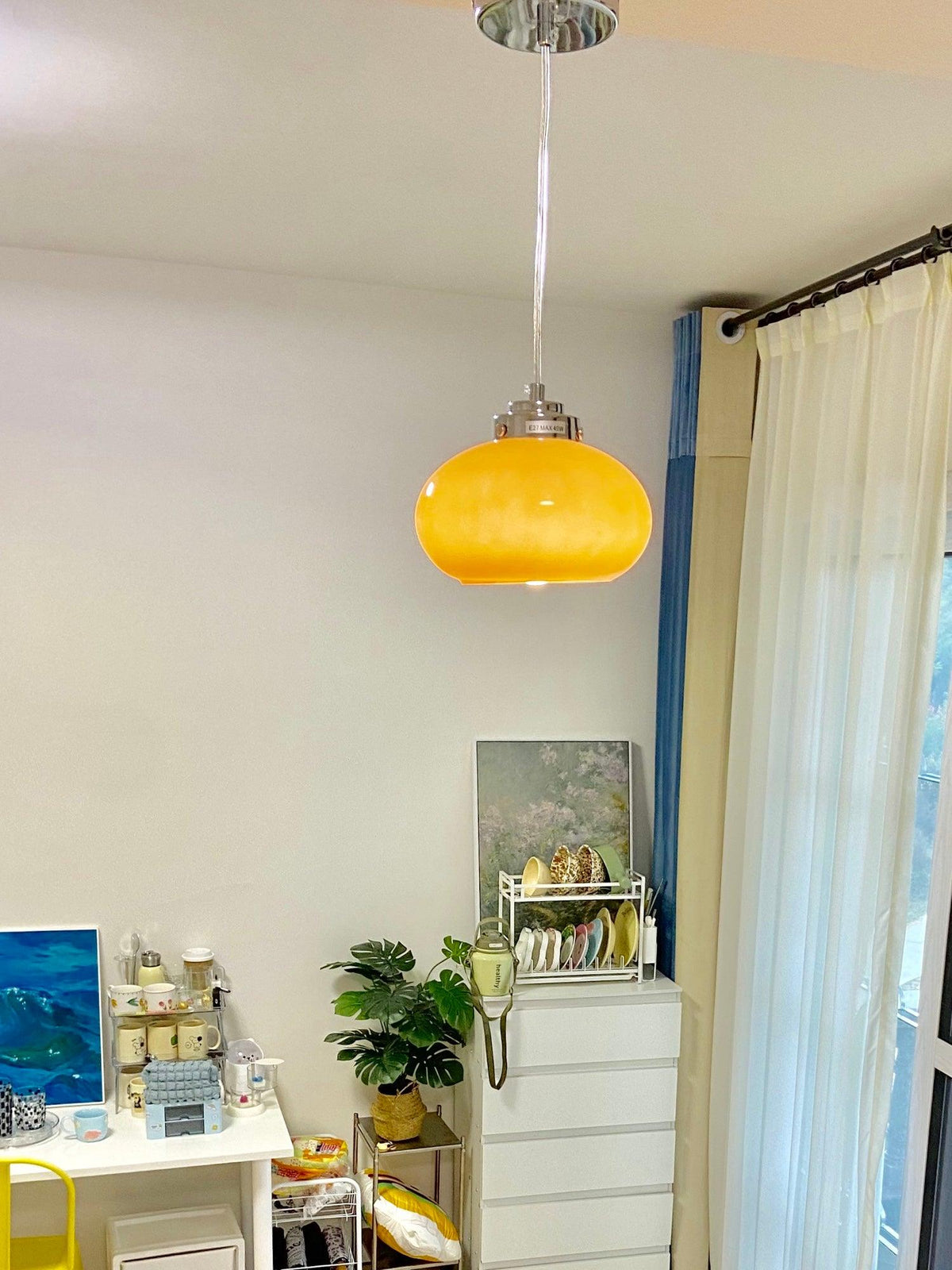 Tavira Glass Retro Pendant Light