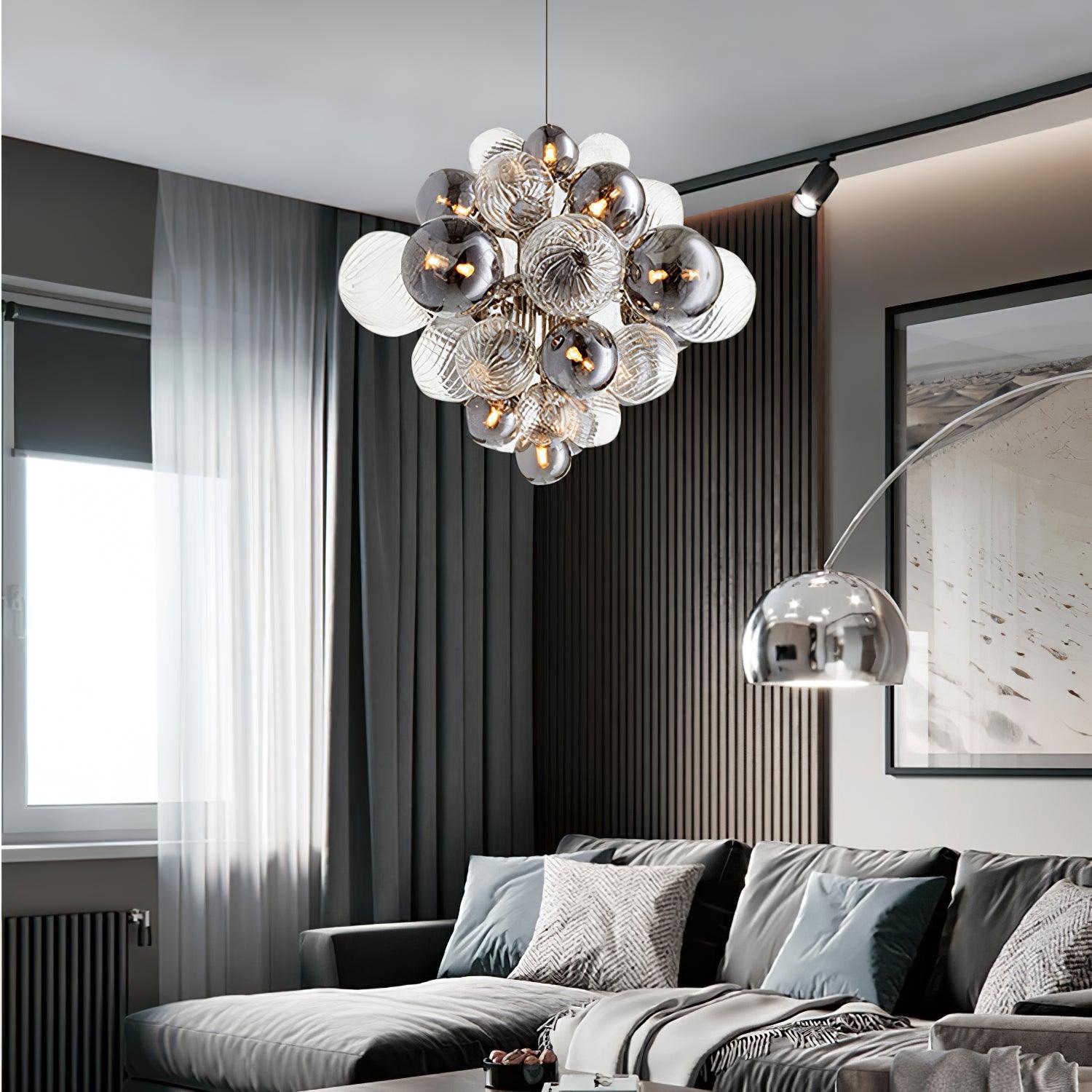 Eirorira Chandelier Pallocino Chrome Glass Ball
