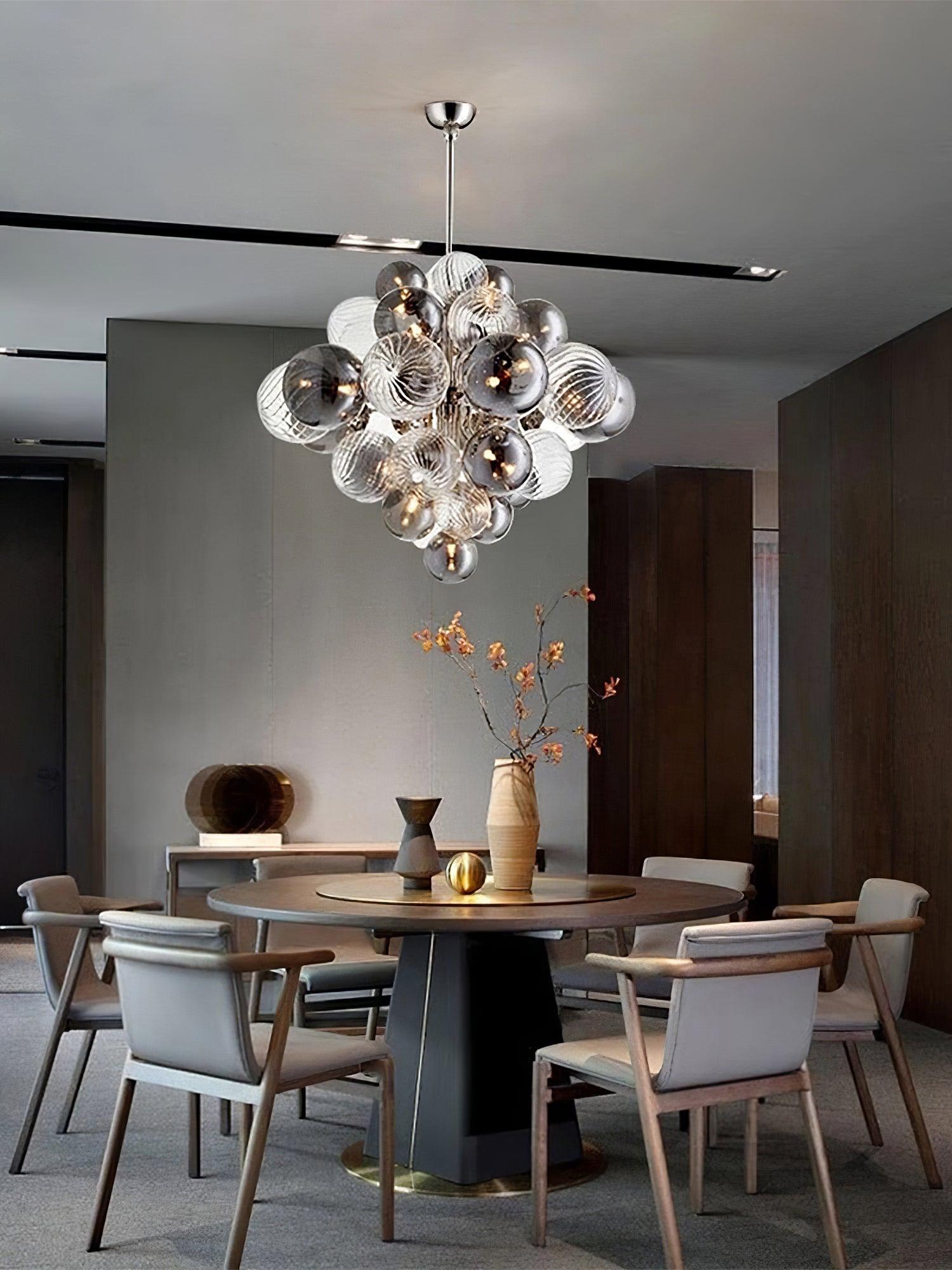 Eirorira Chandelier Pallocino Chrome Glass Ball