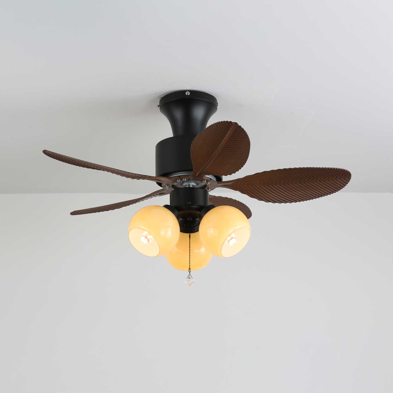 Althea Vintage Wood Ceiling Fan Light