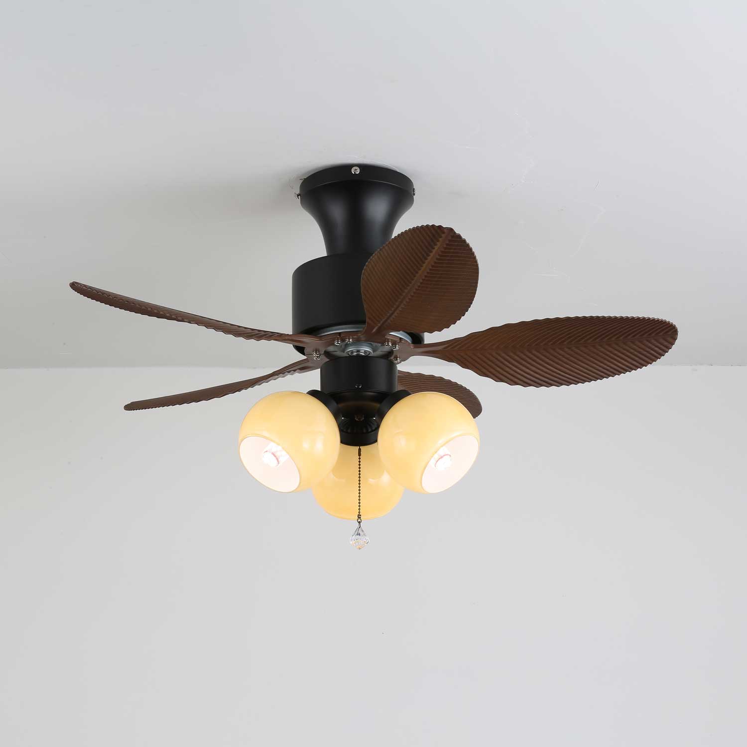 Althea Vintage Wood Ceiling Fan Light