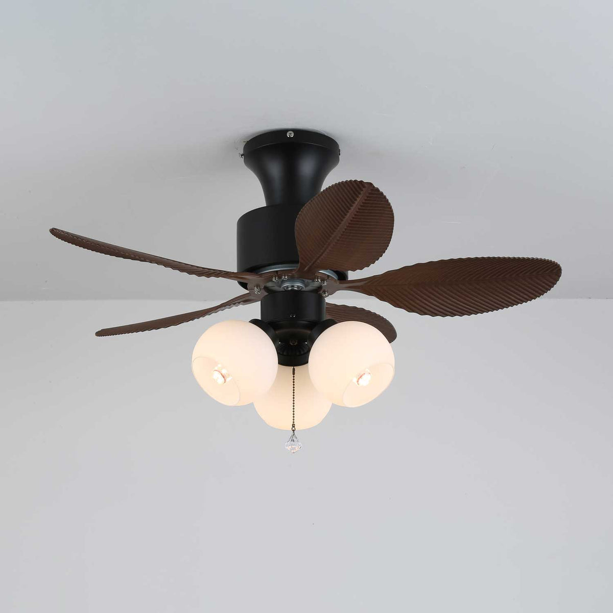 Althea Vintage Wood Ceiling Fan Light