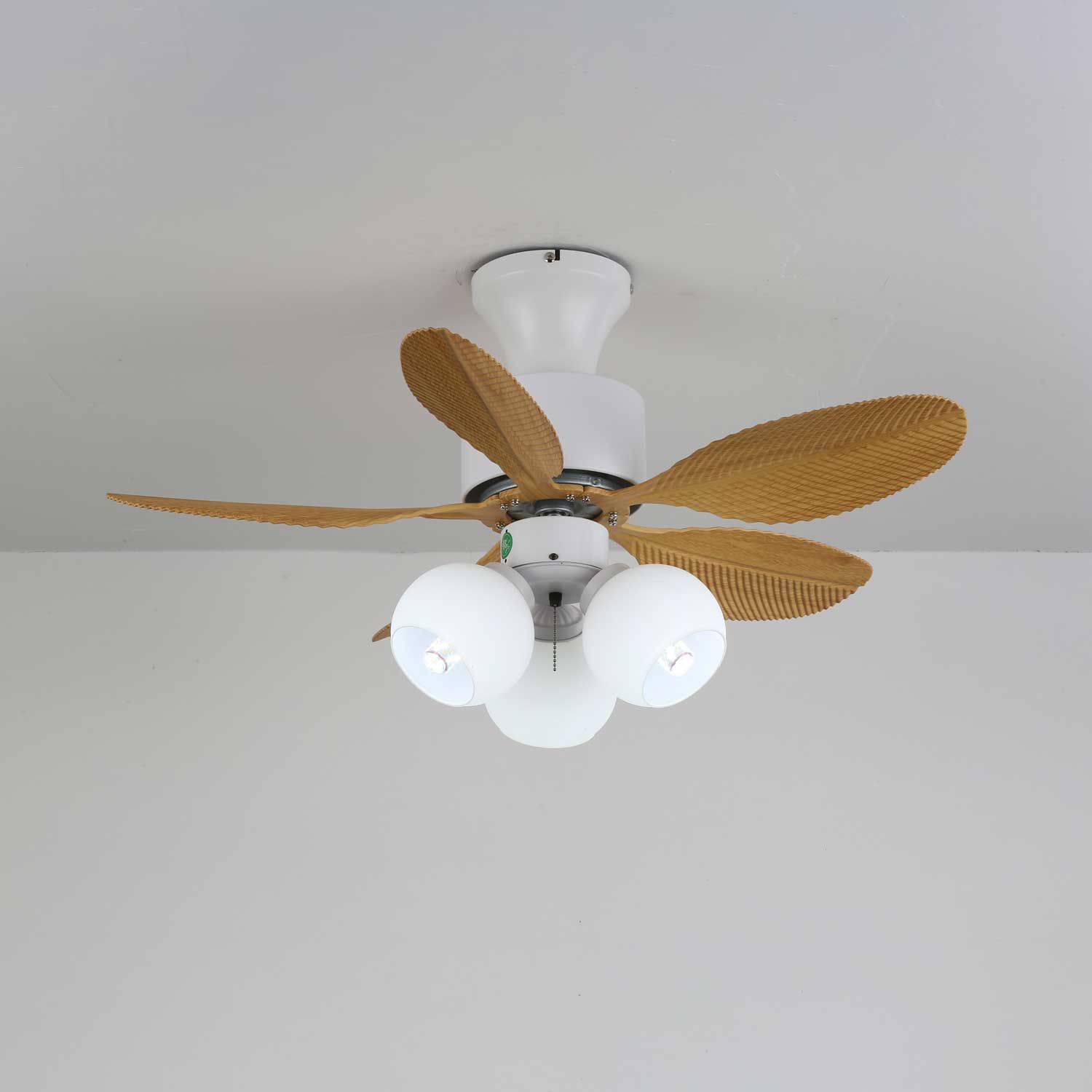 Althea Vintage Wood Ceiling Fan Light