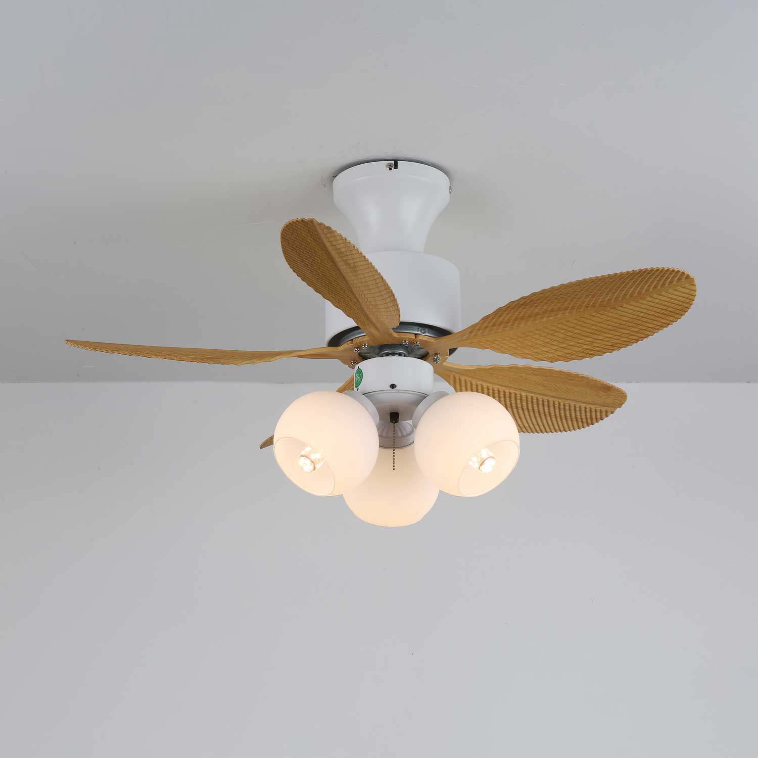 Althea Vintage Wood Ceiling Fan Light