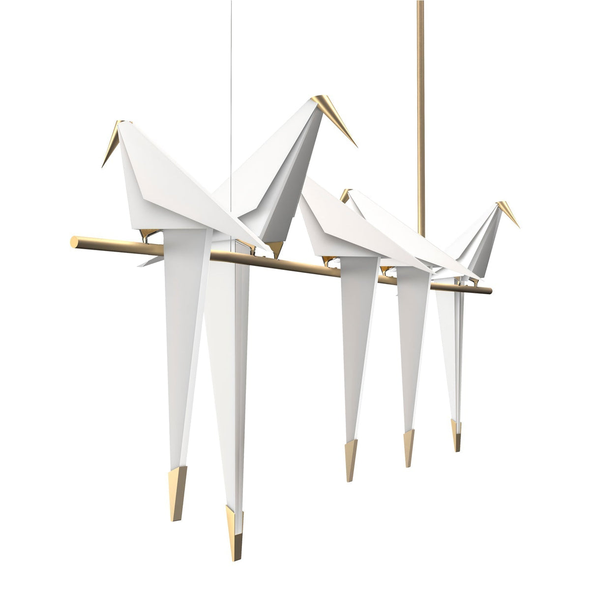 Lunuian Chandelier Paper Crane Bird Sculptural LED