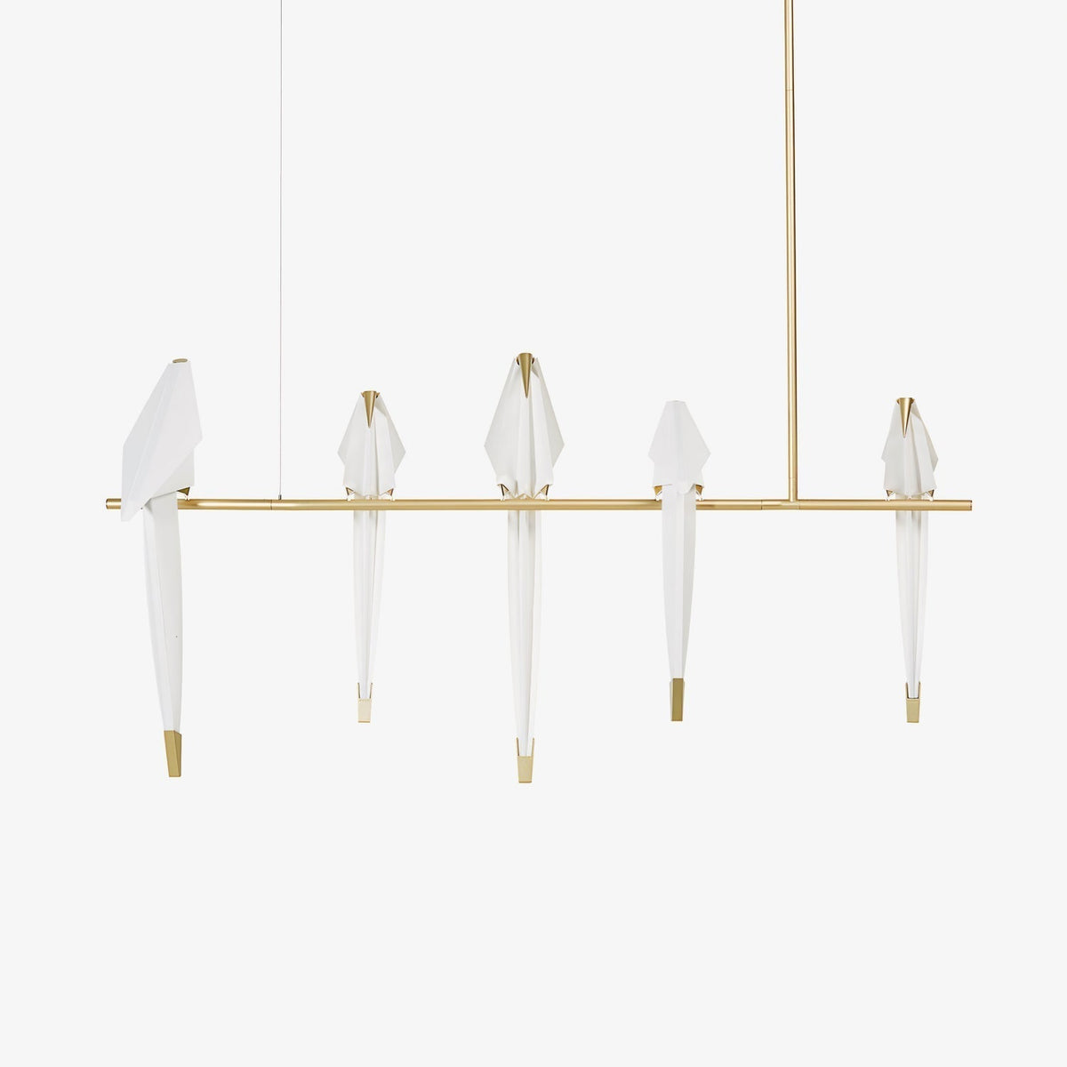 Lunuian Chandelier Paper Crane Bird Sculptural LED