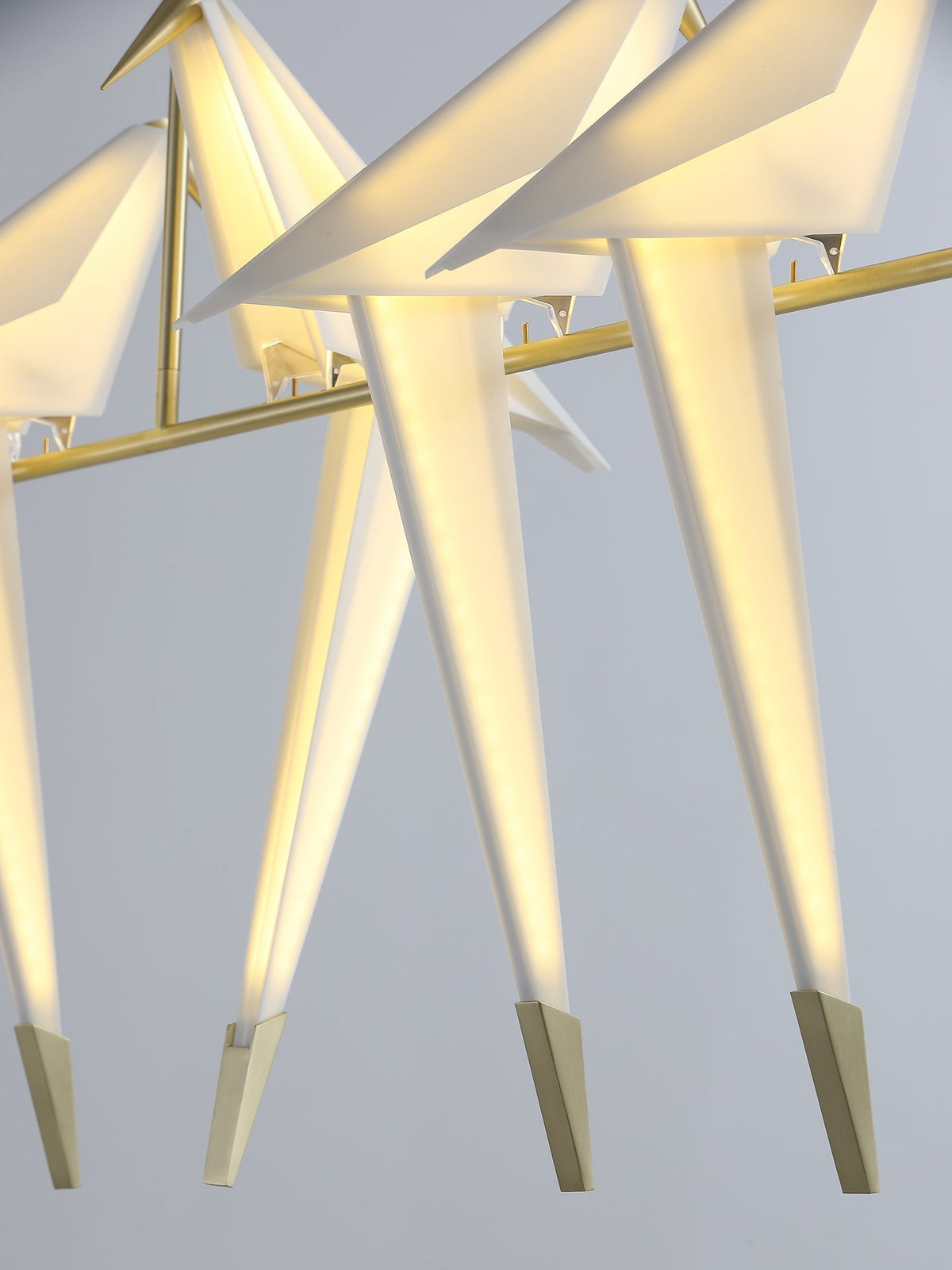 Lunuian Chandelier Paper Crane Bird Sculptural LED