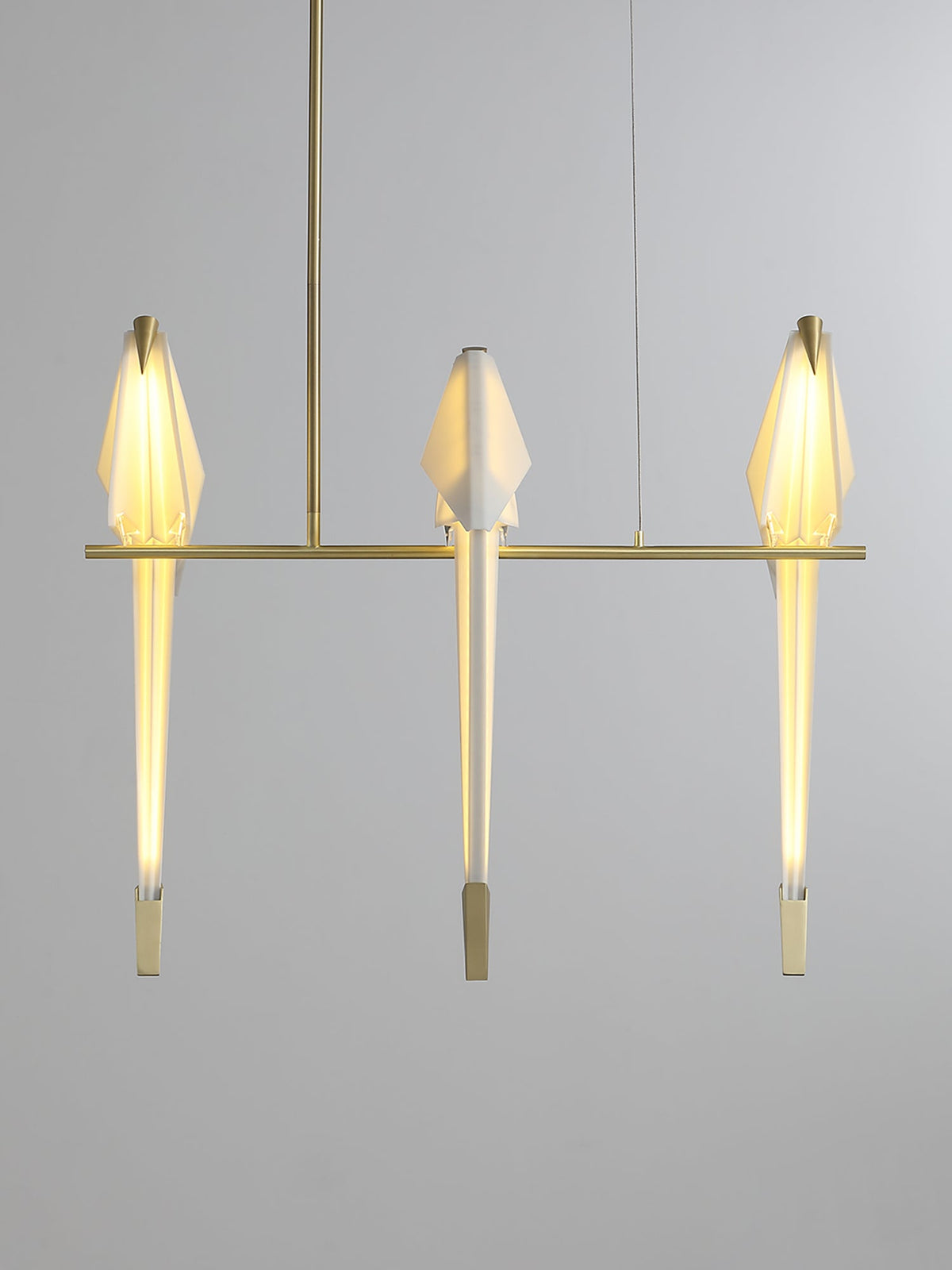 Lunuian Chandelier Paper Crane Bird Sculptural LED