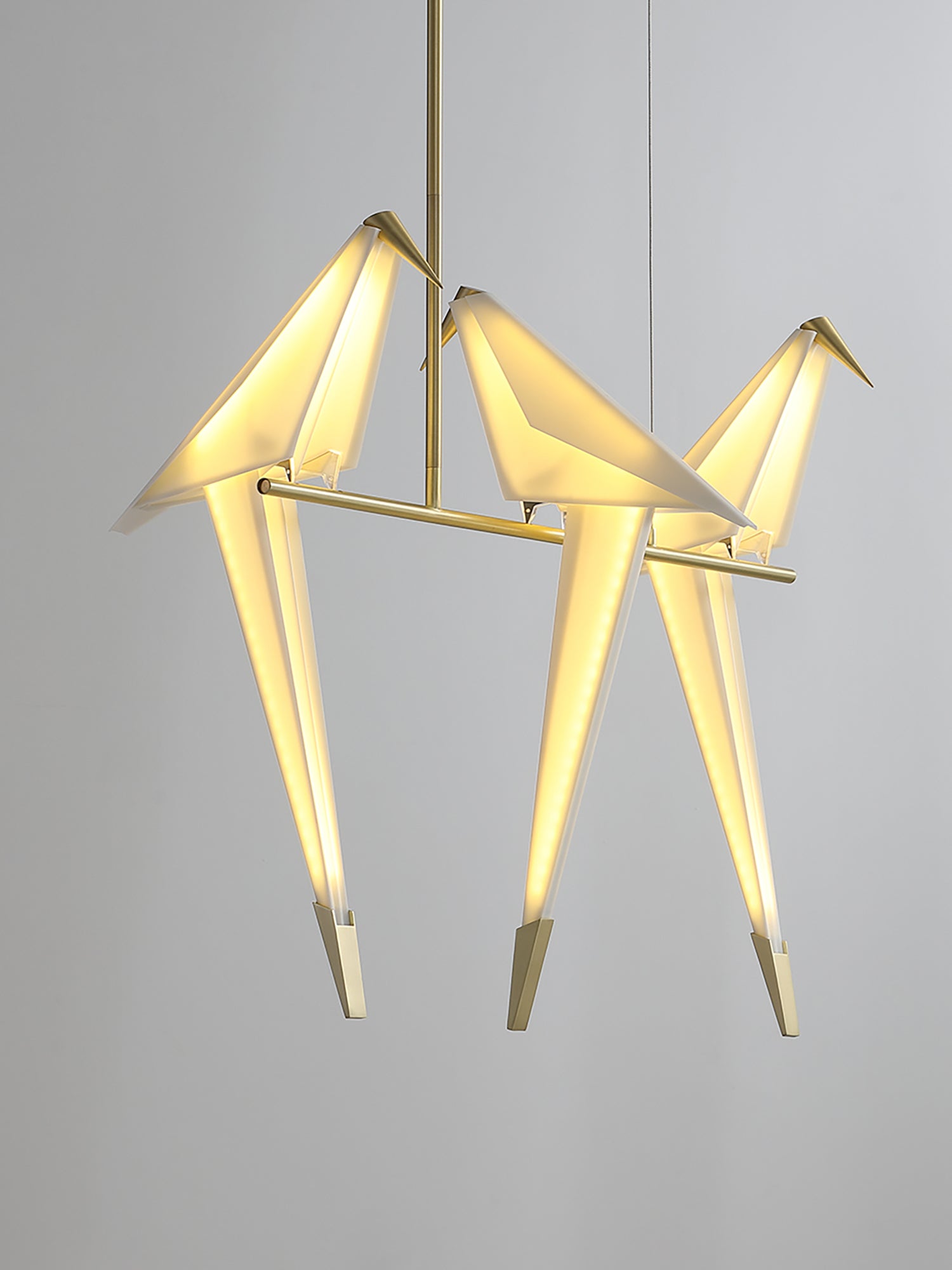 Lunuian Chandelier Paper Crane Bird Sculptural LED
