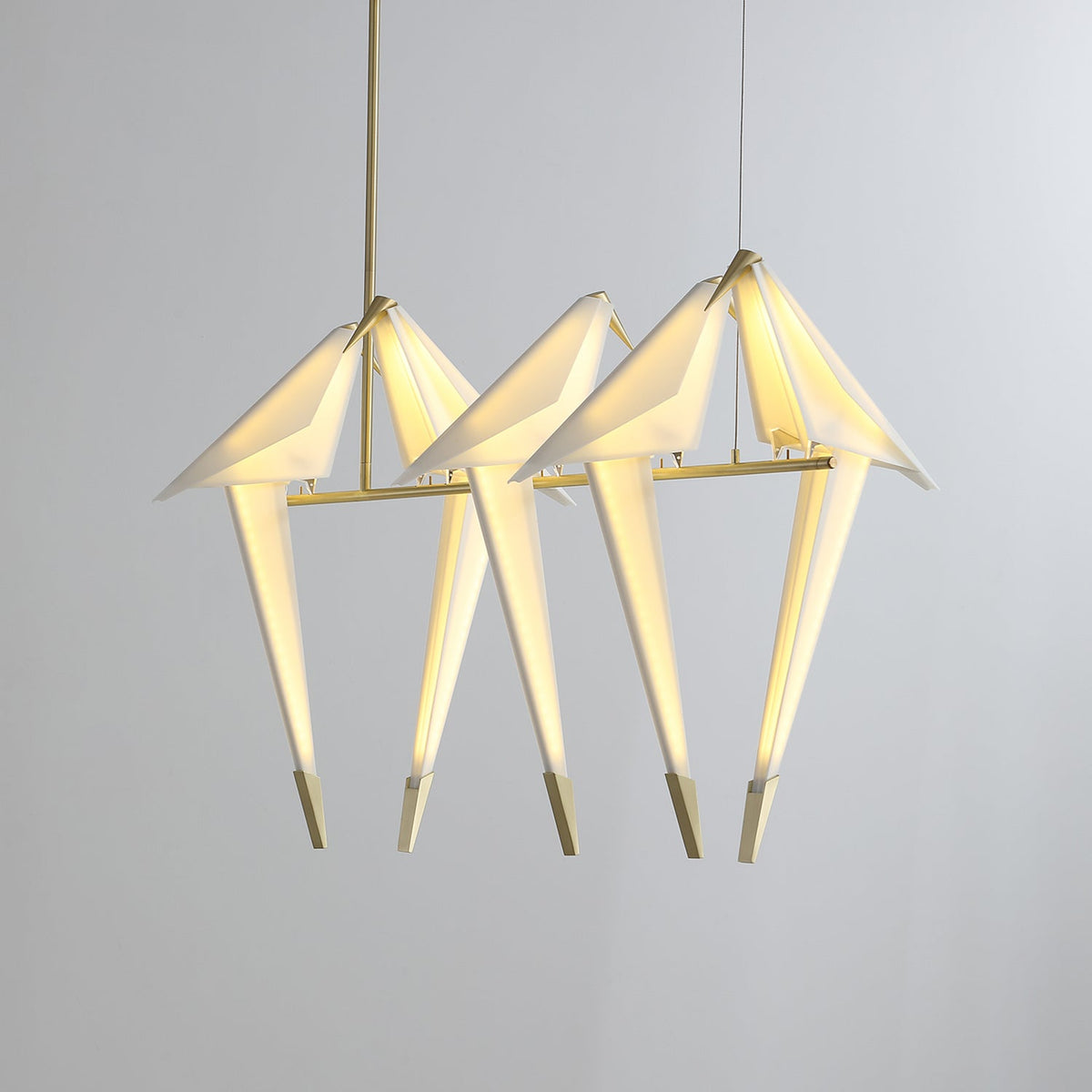 Lunuian Chandelier Paper Crane Bird Sculptural LED