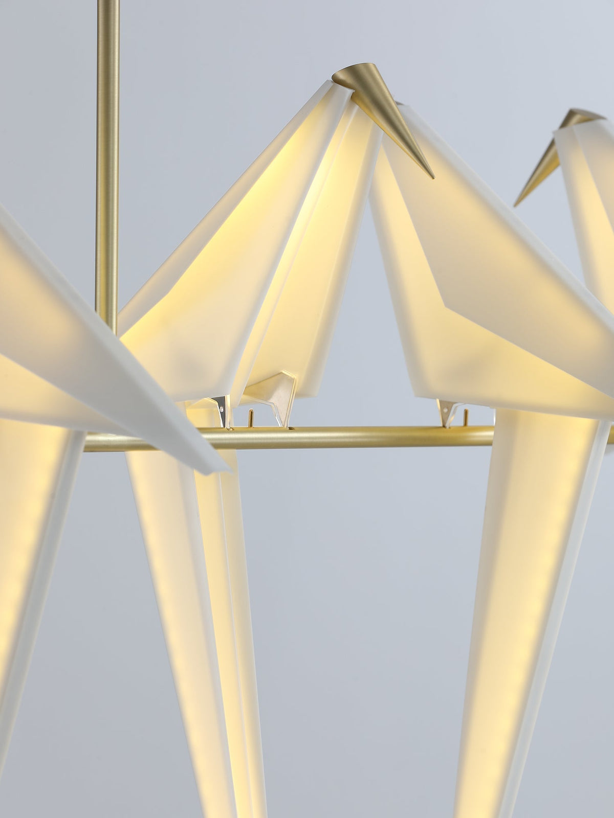 Lunuian Chandelier Paper Crane Bird Sculptural LED