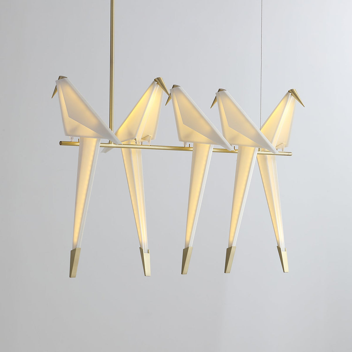 Lunuian Chandelier Paper Crane Bird Sculptural LED