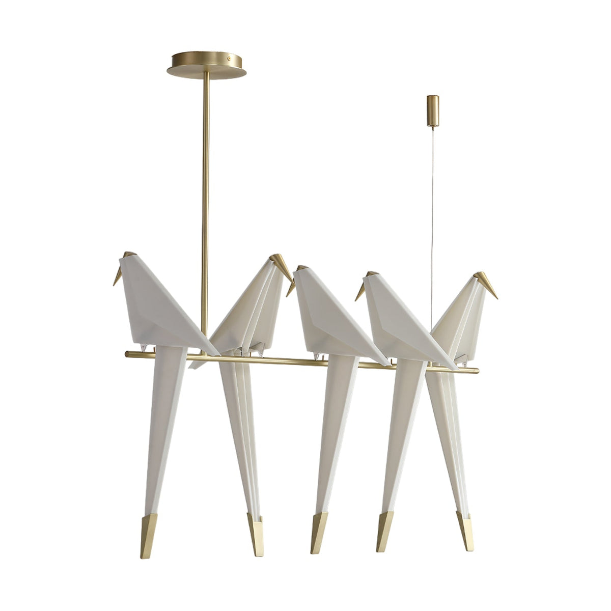 Lunuian Chandelier Paper Crane Bird Sculptural LED