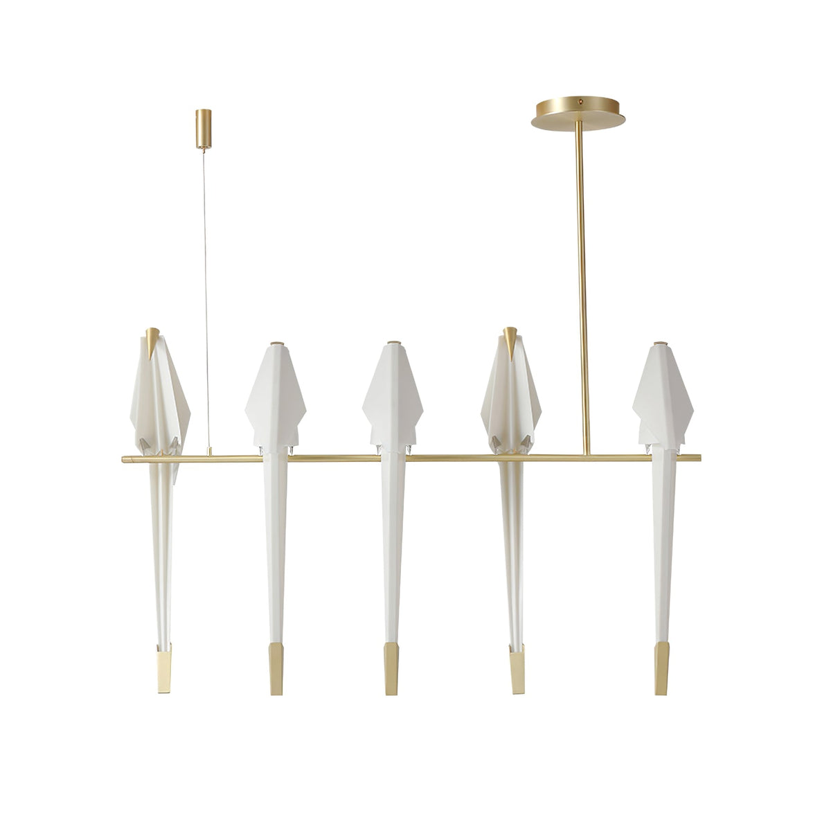 Lunuian Chandelier Paper Crane Bird Sculptural LED