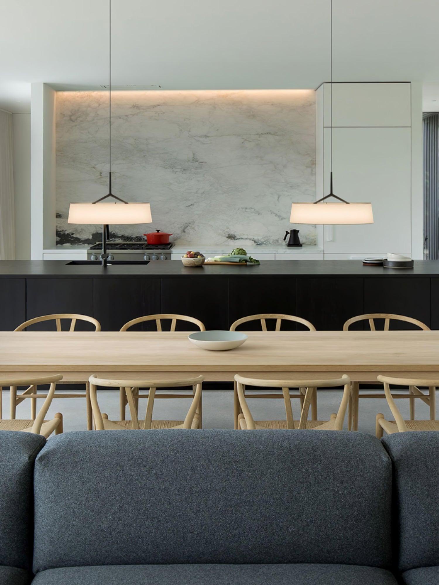 Linisine Cylindrical Fabric Pendant Light