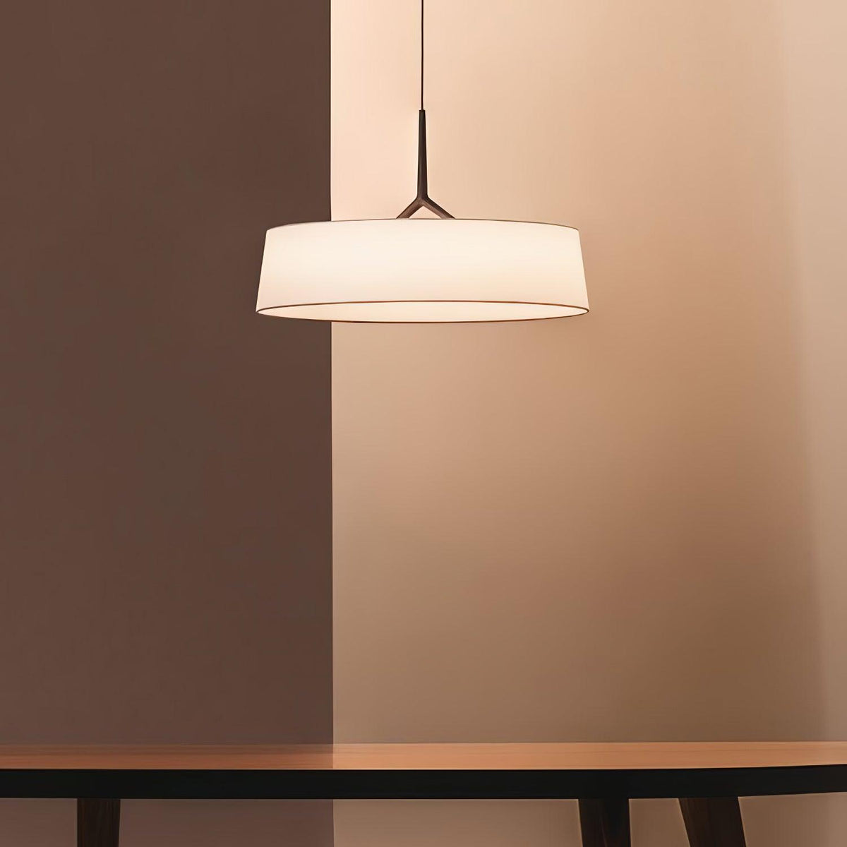 Linisine Cylindrical Fabric Pendant Light