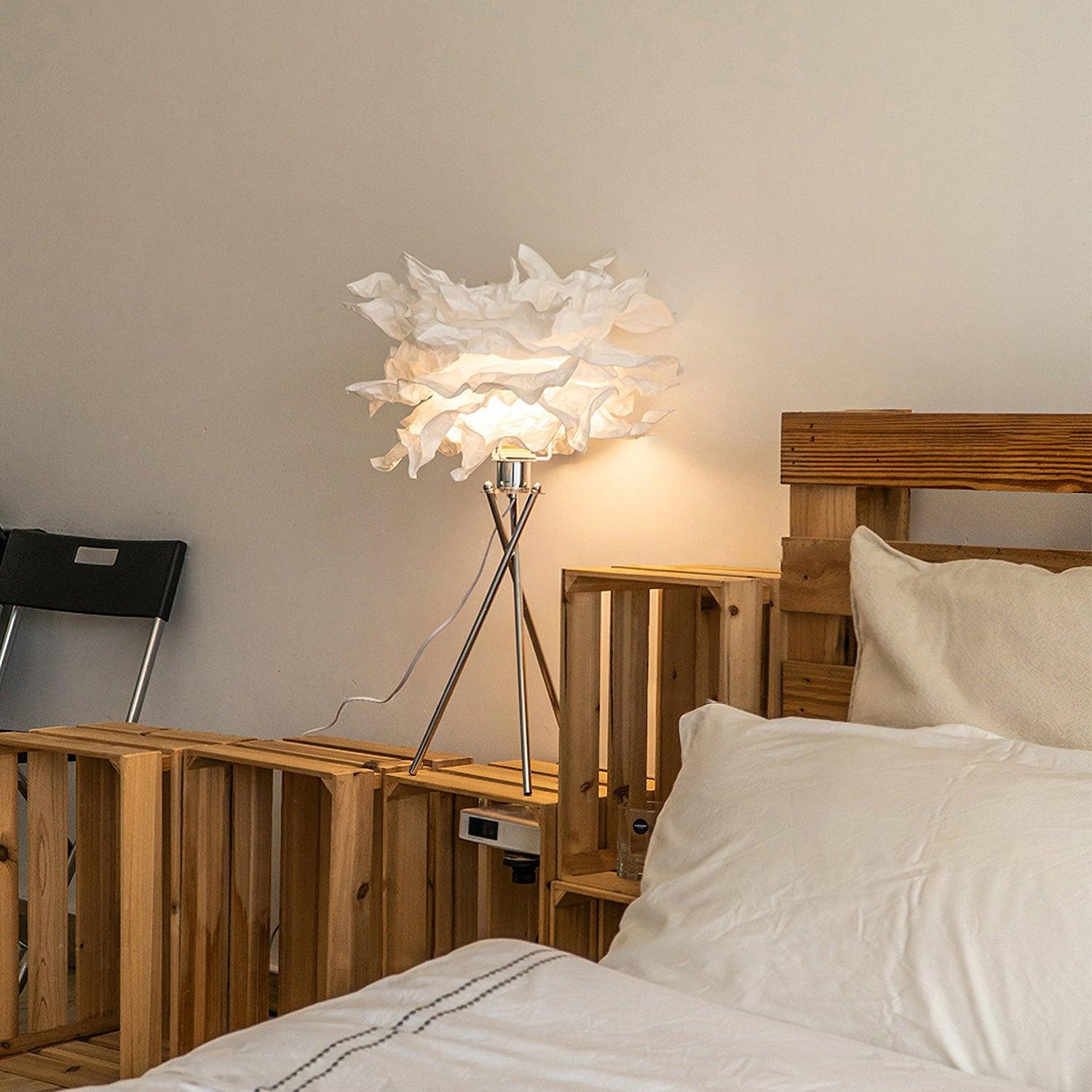 peony Modern Paper Table Lamp - Neutral Decor