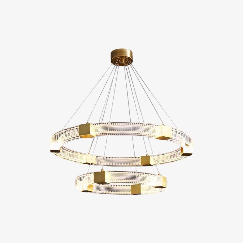 Eurdora Modern Minimalist Ring LED Chandelier - Neutral Decor