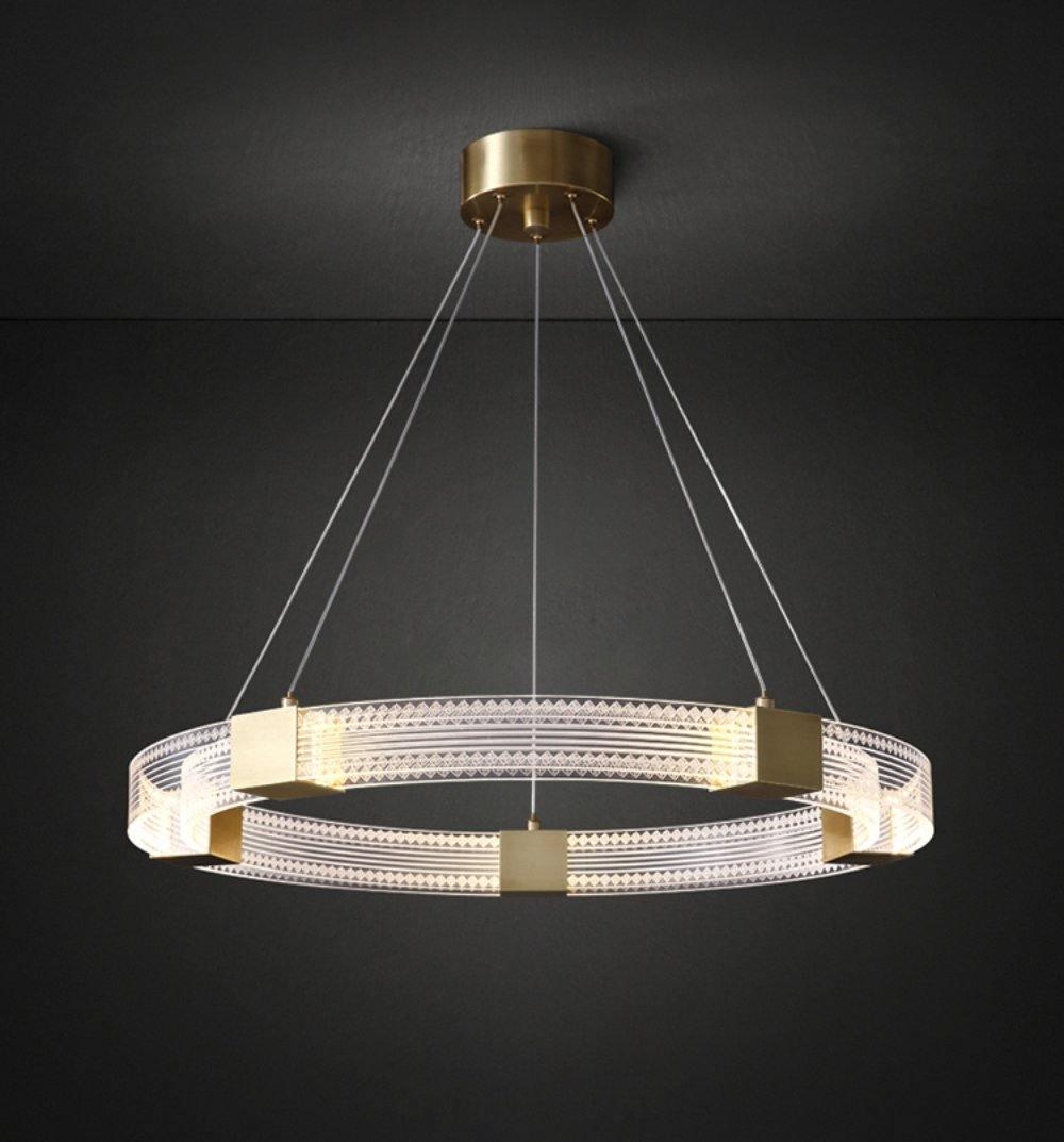 Eurdora Modern Minimalist Ring LED Chandelier - Neutral Decor