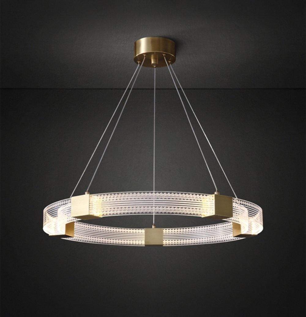 Eurdora Modern Minimalist Ring LED Chandelier - Neutral Decor