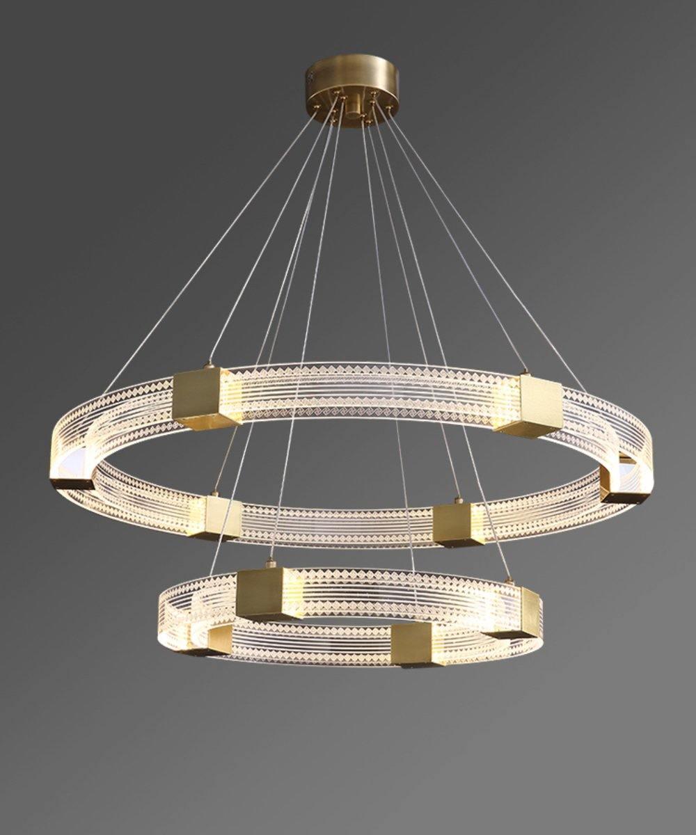 Eurdora Modern Minimalist Ring LED Chandelier - Neutral Decor