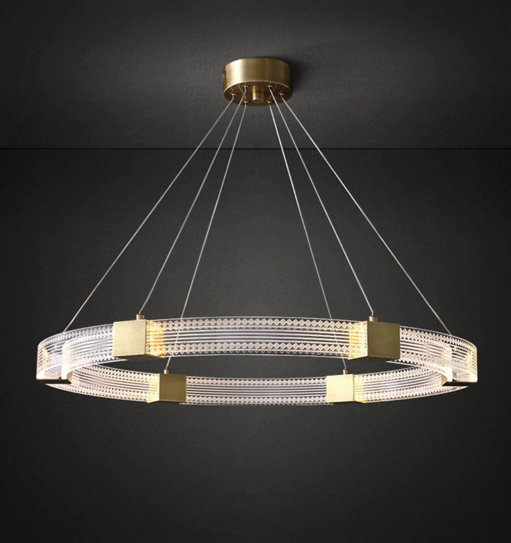 Eurdora Modern Minimalist Ring LED Chandelier - Neutral Decor