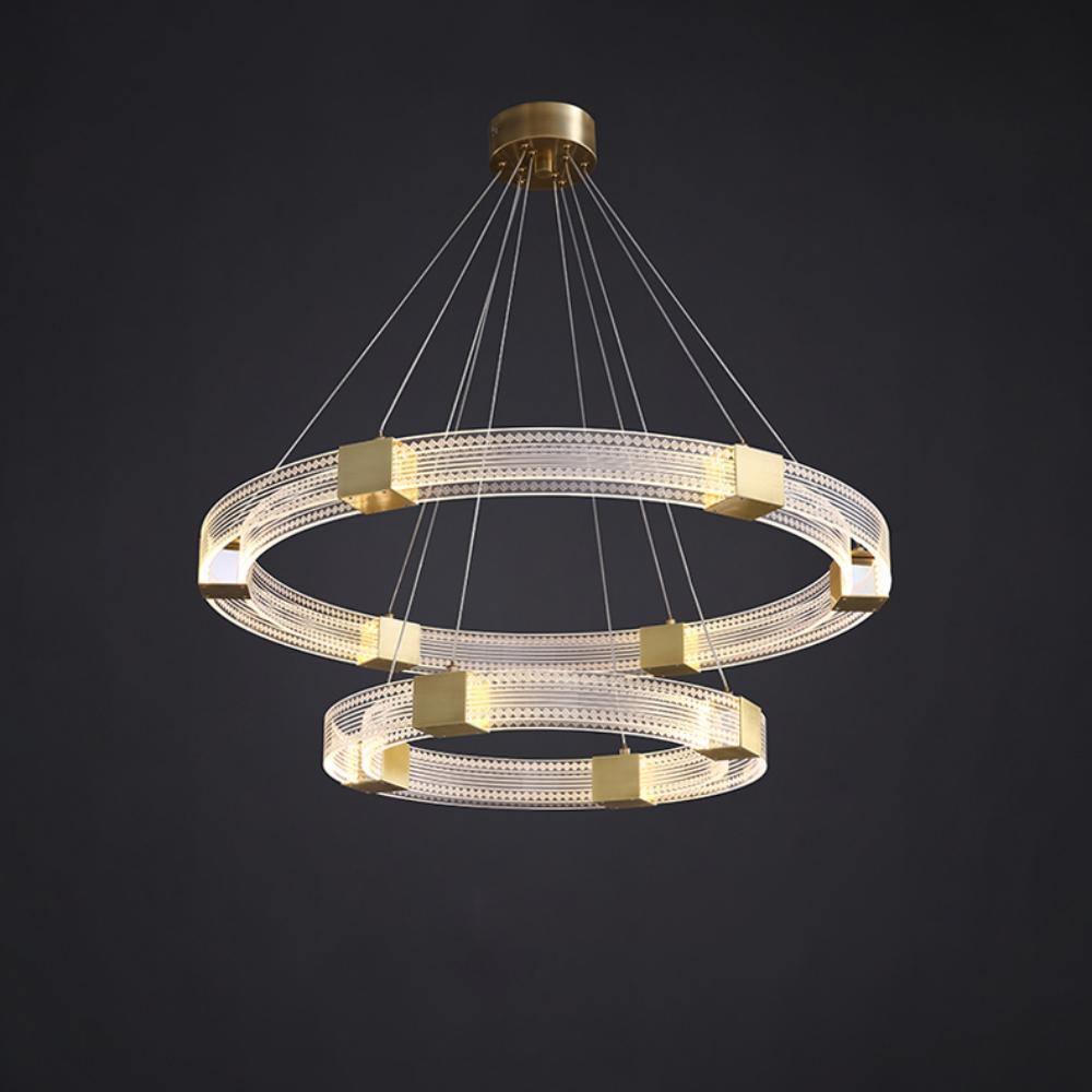 Eurdora Modern Minimalist Ring LED Chandelier - Neutral Decor