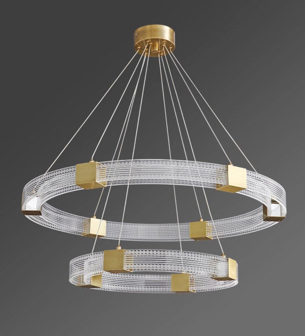 Eurdora Modern Minimalist Ring LED Chandelier - Neutral Decor
