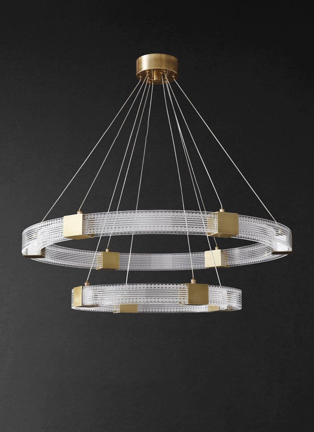 Eurdora Modern Minimalist Ring LED Chandelier - Neutral Decor