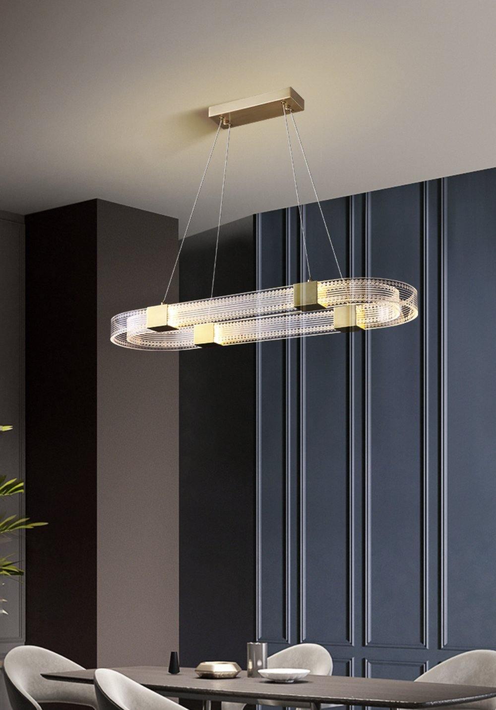 Eurdora Modern Minimalist Ring LED Chandelier - Neutral Decor