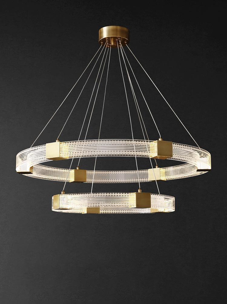 Eurdora Modern Minimalist Ring LED Chandelier - Neutral Decor