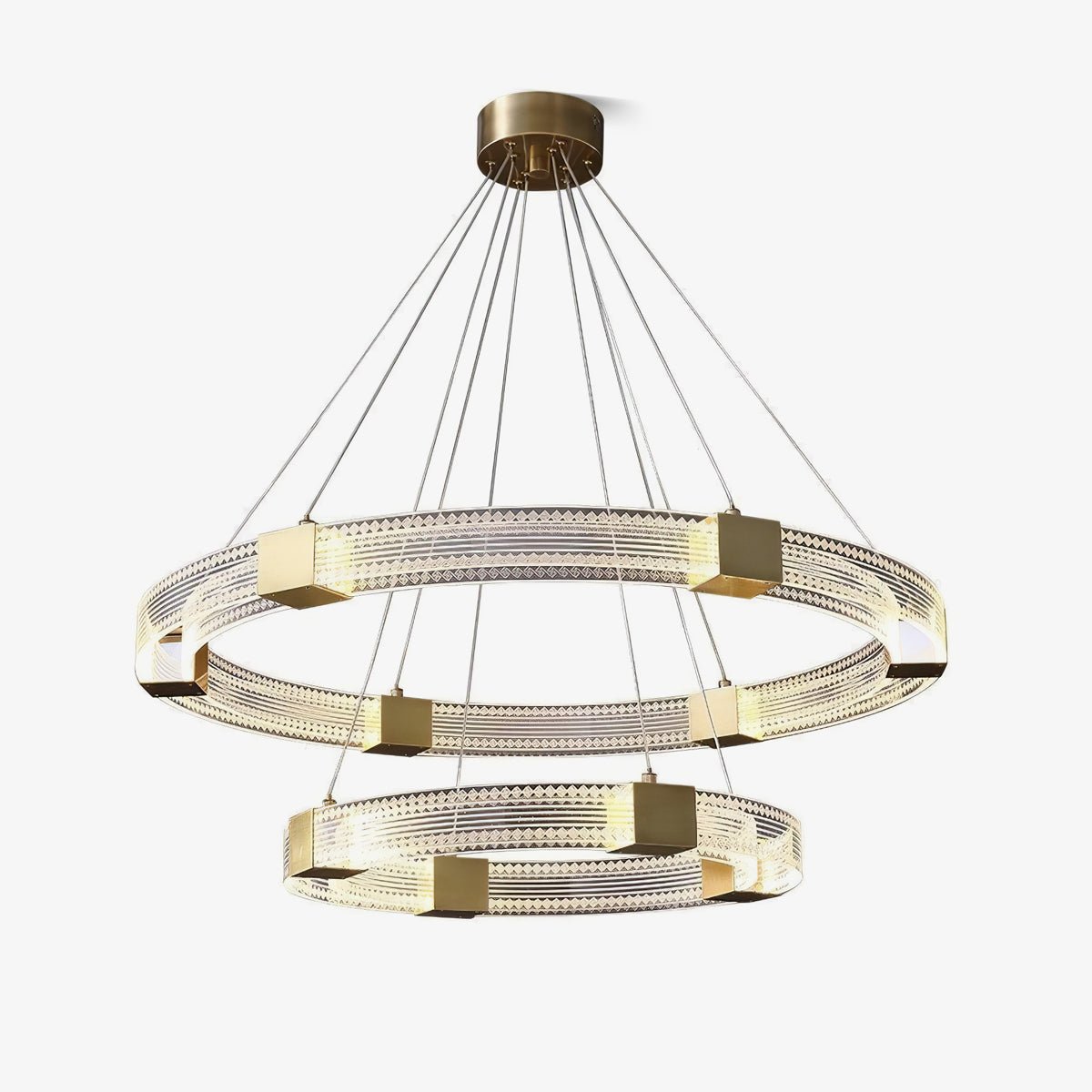 Eurdora Modern Minimalist Ring LED Chandelier - Neutral Decor